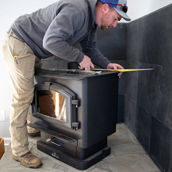 Freestanding stove install in Huntsville, AL