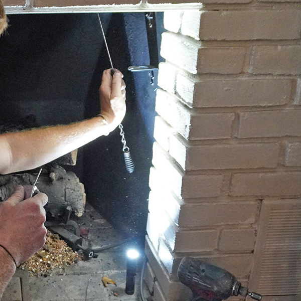 fireplace throat damper installation in Sewanee, TN