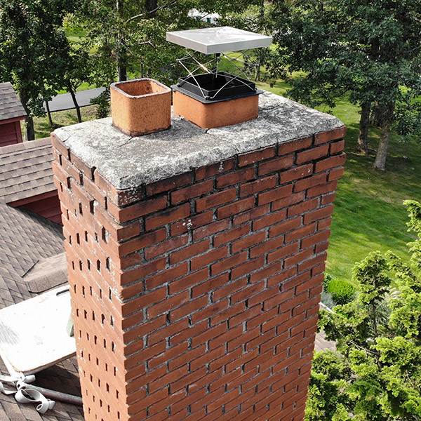Top mount chimney damper installation in Coalmont TN